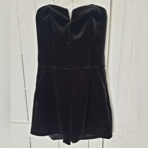 Dynamite Velvet Sweetheart Strapless Romper